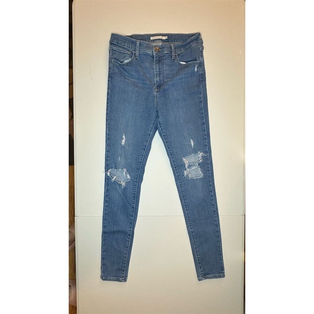 Levi's Women's 720 High Rise Super Skinny Jeans Blue Size 29 Distressed